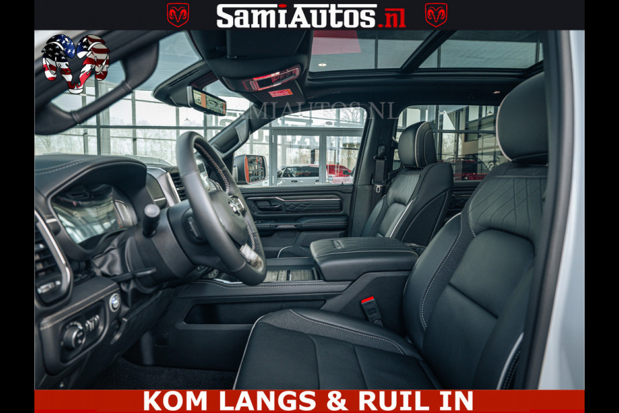 Dodge Ram LIMITED H.O 540PK 706Nm | Massage + Full Option | De Meest Luxe en Volle Pick-Up in zijn Klasse | Comfortabele Dubbele Cabine met Royale 5 Zitplaatsen | BPM vrij | Nu Leverbaar uit Voorraad | Voorraad Nr 2336 - 7700 | De specialist in Amerikaanse pick‑ups in Nederland en Europa.