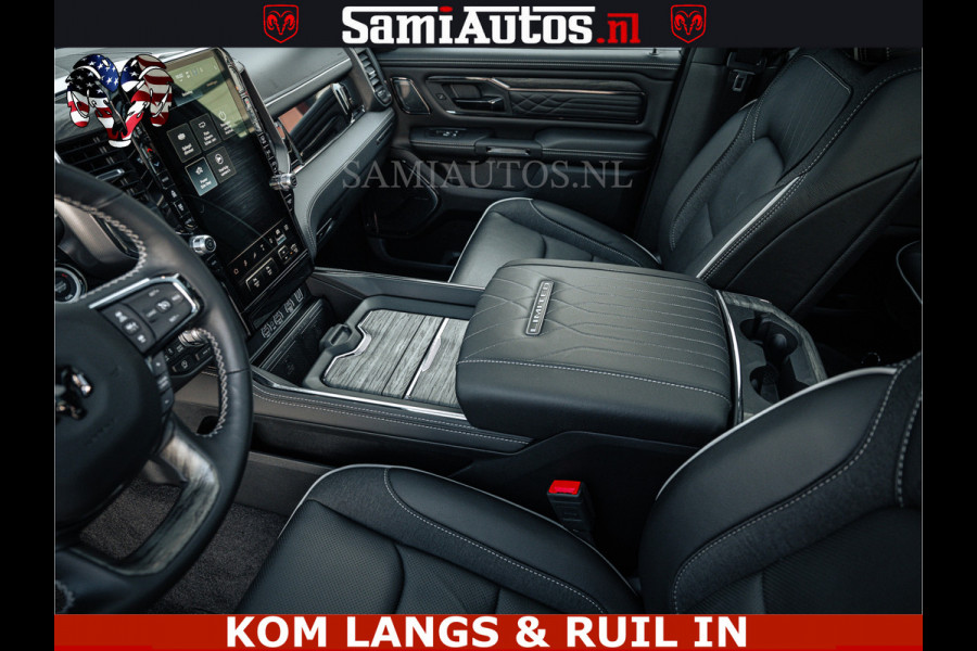 Dodge Ram LIMITED H.O 540PK 706Nm | Massage + Full Option | De Meest Luxe en Volle Pick-Up in zijn Klasse | Comfortabele Dubbele Cabine met Royale 5 Zitplaatsen | BPM vrij | Nu Leverbaar uit Voorraad | Voorraad Nr 2336 - 7700 | De specialist in Amerikaanse pick‑ups in Nederland en Europa.