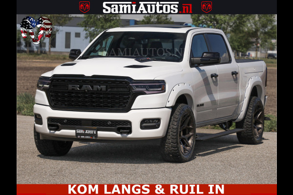 Dodge Ram LIMITED H.O 540PK 706Nm | Massage + Full Option | De Meest Luxe en Volle Pick-Up in zijn Klasse | Comfortabele Dubbele Cabine met Royale 5 Zitplaatsen | BPM vrij | Nu Leverbaar uit Voorraad | Voorraad Nr 2336 - 7700 | De specialist in Amerikaanse pick‑ups in Nederland en Europa.