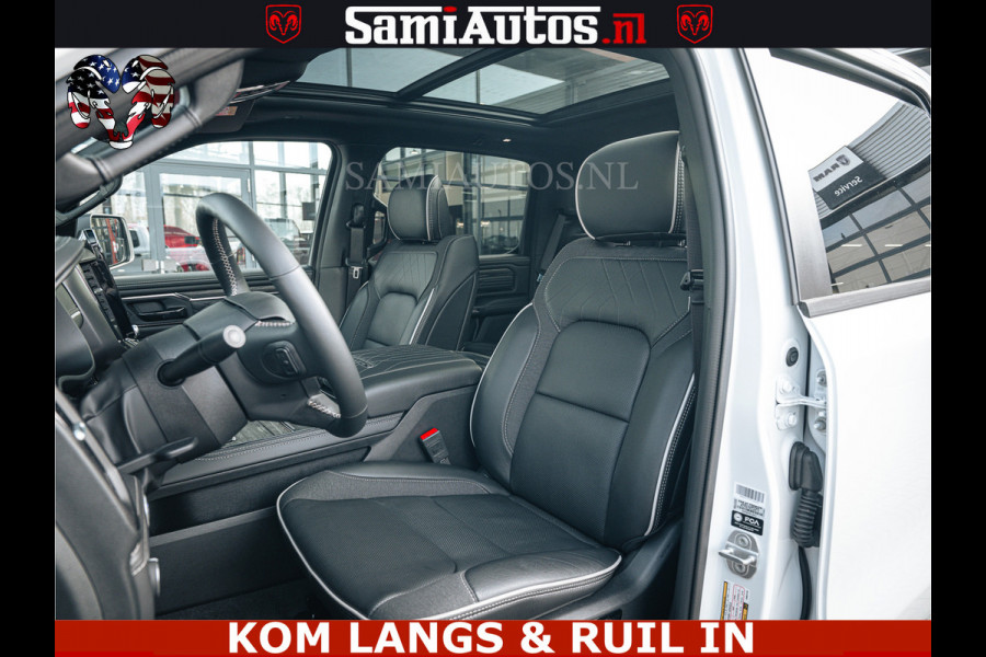 Dodge Ram LIMITED H.O 540PK 706Nm | Massage + Full Option | De Meest Luxe en Volle Pick-Up in zijn Klasse | Comfortabele Dubbele Cabine met Royale 5 Zitplaatsen | BPM vrij | Nu Leverbaar uit Voorraad | Voorraad Nr 2336 - 7700 | De specialist in Amerikaanse pick‑ups in Nederland en Europa.