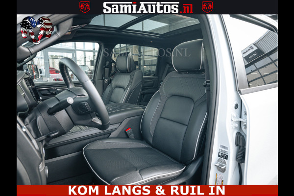 Dodge Ram LIMITED H.O 540PK 706Nm | Massage + Full Option | De Meest Luxe en Volle Pick-Up in zijn Klasse | Comfortabele Dubbele Cabine met Royale 5 Zitplaatsen | BPM vrij | Nu Leverbaar uit Voorraad | Voorraad Nr 2336 - 7700 | De specialist in Amerikaanse pick‑ups in Nederland en Europa.