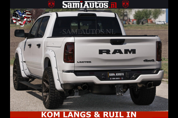 Dodge Ram LIMITED H.O 540PK 706Nm | Massage + Full Option | De Meest Luxe en Volle Pick-Up in zijn Klasse | Comfortabele Dubbele Cabine met Royale 5 Zitplaatsen | BPM vrij | Nu Leverbaar uit Voorraad | Voorraad Nr 2336 - 7700 | De specialist in Amerikaanse pick‑ups in Nederland en Europa.