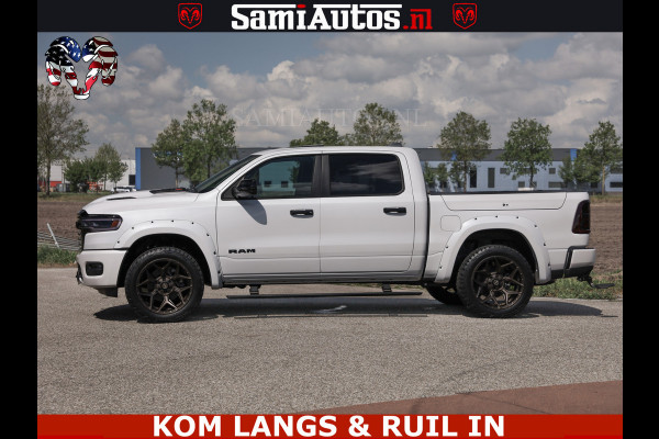 Dodge Ram LIMITED H.O 540PK 706Nm | Massage + Full Option | De Meest Luxe en Volle Pick-Up in zijn Klasse | Comfortabele Dubbele Cabine met Royale 5 Zitplaatsen | BPM vrij | Nu Leverbaar uit Voorraad | Voorraad Nr 2336 - 7700 | De specialist in Amerikaanse pick‑ups in Nederland en Europa.