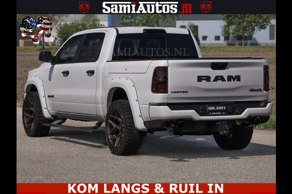 Dodge Ram LIMITED H.O 540PK 706Nm | Massage + Full Option | De Meest Luxe en Volle Pick-Up in zijn Klasse | Comfortabele Dubbele Cabine met Royale 5 Zitplaatsen | BPM vrij | Nu Leverbaar uit Voorraad | Voorraad Nr 2336 - 7700 | De specialist in Amerikaanse pick‑ups in Nederland en Europa.