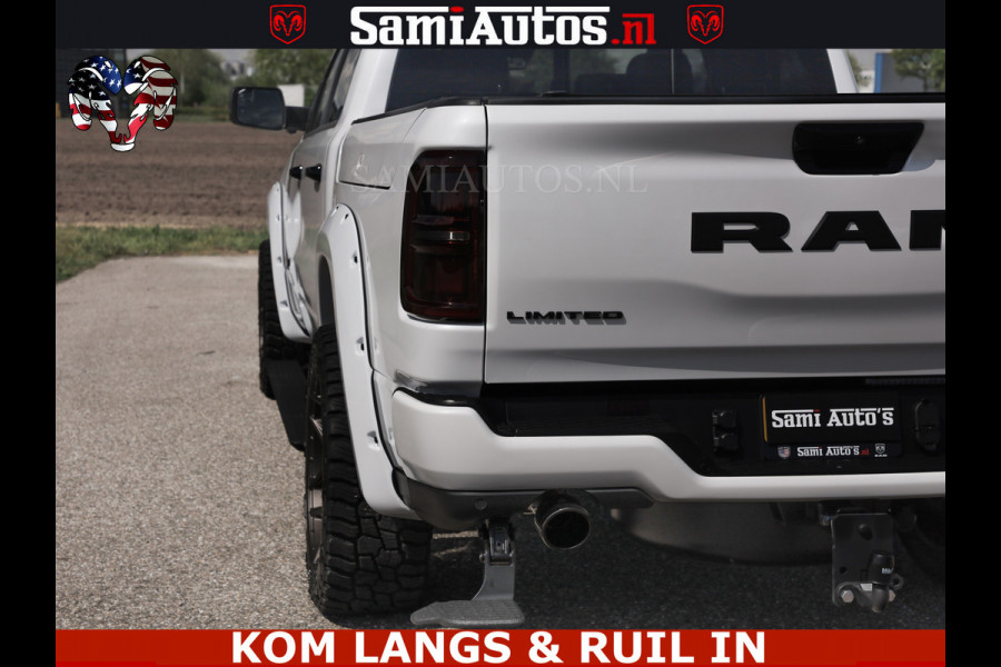 Dodge Ram LIMITED H.O 540PK 706Nm | Massage + Full Option | De Meest Luxe en Volle Pick-Up in zijn Klasse | Comfortabele Dubbele Cabine met Royale 5 Zitplaatsen | BPM vrij | Nu Leverbaar uit Voorraad | Voorraad Nr 2336 - 7700 | De specialist in Amerikaanse pick‑ups in Nederland en Europa.