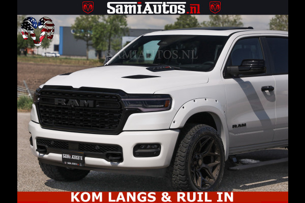 Dodge Ram LIMITED H.O 540PK 706Nm | Massage + Full Option | De Meest Luxe en Volle Pick-Up in zijn Klasse | Comfortabele Dubbele Cabine met Royale 5 Zitplaatsen | BPM vrij | Nu Leverbaar uit Voorraad | Voorraad Nr 2336 - 7700 | De specialist in Amerikaanse pick‑ups in Nederland en Europa.