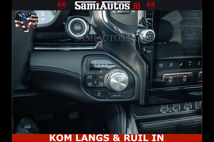 Dodge Ram LIMITED H.O 540PK 706Nm | Massage + Full Option | De Meest Luxe en Volle Pick-Up in zijn Klasse | Comfortabele Dubbele Cabine met Royale 5 Zitplaatsen | BPM vrij | Nu Leverbaar uit Voorraad | Voorraad Nr 2336 - 7700 | De specialist in Amerikaanse pick‑ups in Nederland en Europa.