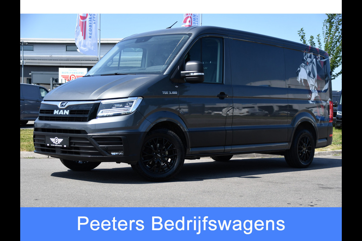 MAN TGE 3.180 35 2.0 L3H2 PB Edition Camera, Cruise, Caprlay, LED, 177pk, Automaat, Trekhaak, Multimedia, Geveerde stoel, Uniek!
