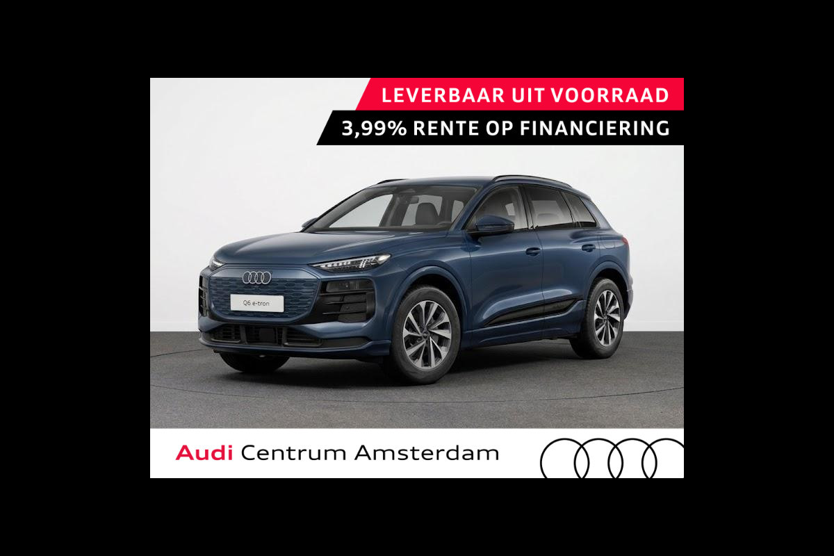 Audi Q6 e-tron Advanced edition e-tron 83 Kwh 252 pk | Trekhaak, mechanisch draaibaar | Warmtewerend glas donker tint | Sportstoel zwart leder-kunstl | Volledig in carrosseriekleur |