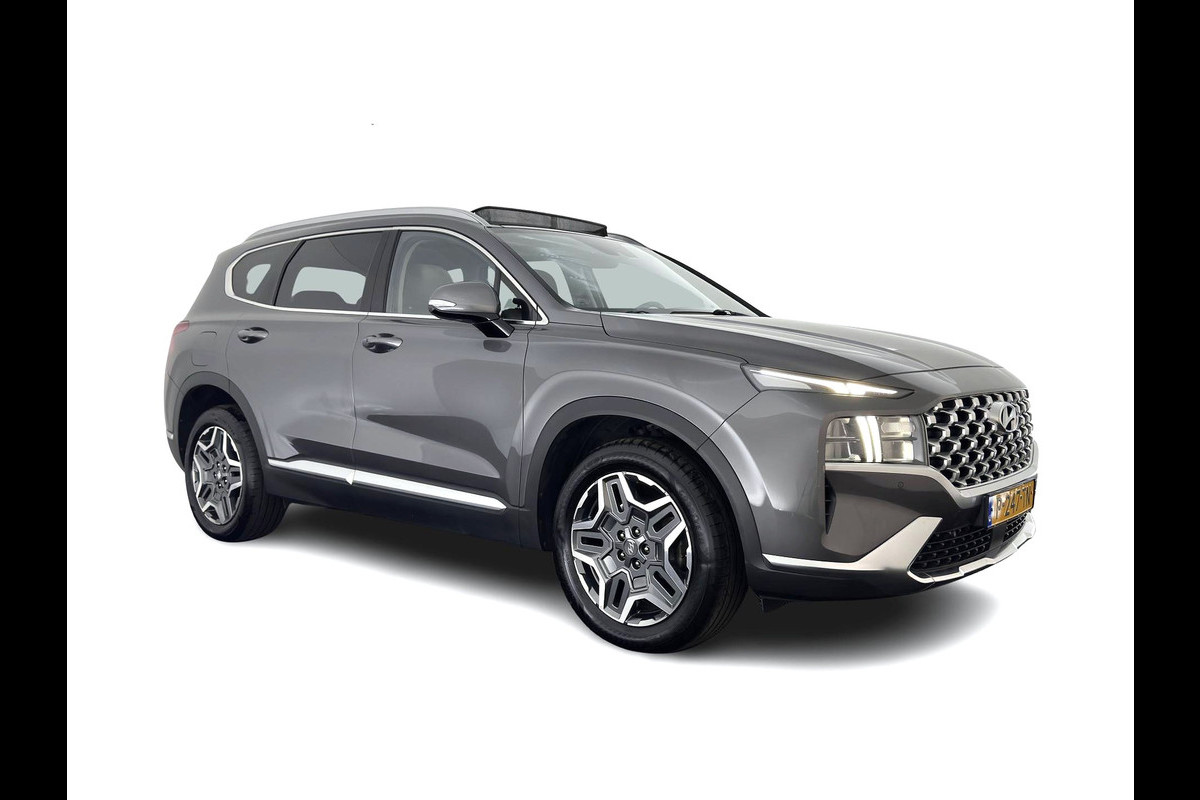Hyundai Santa Fe 1.6 T-GDI Comfort Smart Sky AWD [ 7-Pers. ] {SoH-100%} (Plug-In) (INCL-BTW) *PANO | LEATHER | FULL-LED | ADAPTIVE-CRUISE | BLINDSPOT | MEMORY-PACK | DIGI-COCKPIT | SHIFTPADDLES | PRIVACYGLASS | NAVI-FULLMAP | KEYLESS | TOWBAR | CARBON | 19''ALU*