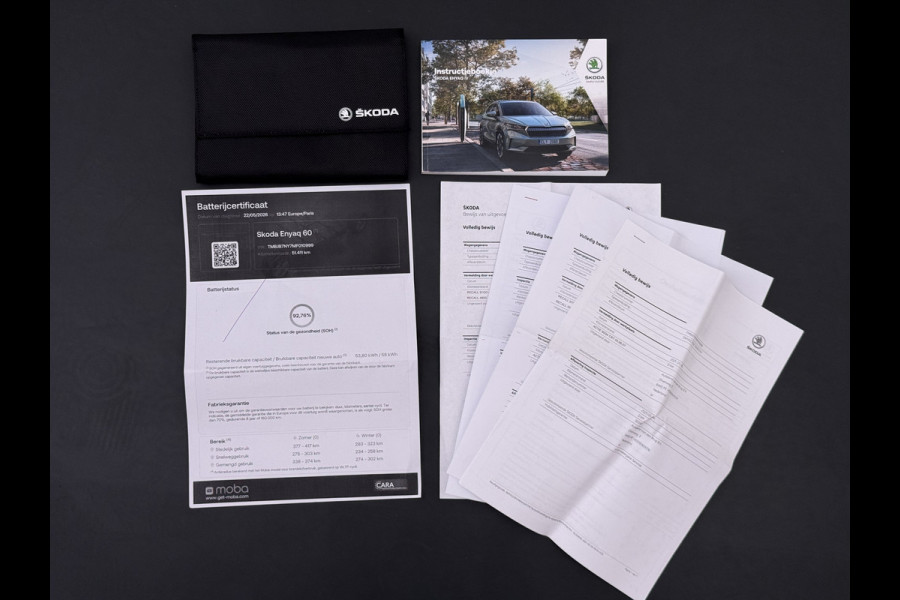 Škoda ENYAQ iV 60 First Edition SOH 92% Adap.Cruise Camera Elek.Stoel+Memory Stoel+Stuurverwarming 3-Zone Ecc Apple Carplay Android Auto Pdc P-Assist Privacy Glas Lmv Led-Matrix Isofix Keyless advanced Bleutooth Rijstrooksensor 1e Eigenaar Dealeronderhouden Origineel Nederlandse Auto
