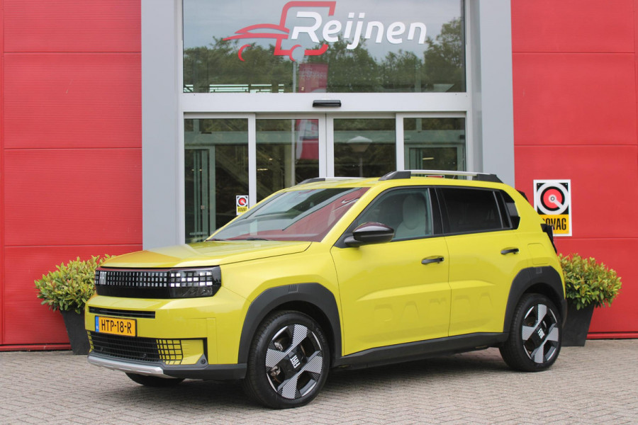 Fiat Grande Panda LA PRIMA 113PK 11 kW 44 kWh | WINTERPACK: STOEL/STUUR/VOORRUIT VERWARMING | DRAADLOZE APPLE CARPLAY/ANDROID AUTO | NAVIGATIE | ACHTERUITRIJCAMERA | PARKEERSENSOREN VOOR + ACHTER | DRAADLOZE TELEFOONLADER | LED KOPLAMPEN | CLIMATE CONTROL | 3-FASE | 17" LICHTMETALEN VELGEN | PRIVACY GLASS | ACHTERSPOILER |