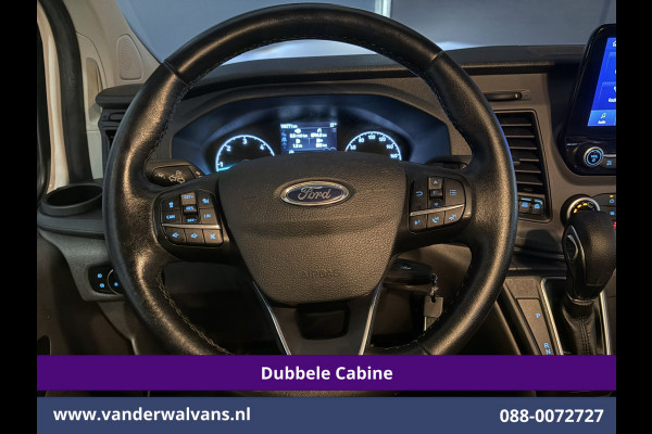 Ford Transit Custom 2.0 TDCI 131pk Automaat L2H1 Dubbele Cabine Euro6 Airco | 6-Zits | Camera | Apple Carplay | Adaptieve Cruisecontrol LED, Android Auto, Trekhaak, Stoelverwarming, Verwarmde voorruit, Parkeersensoren, Achterklep