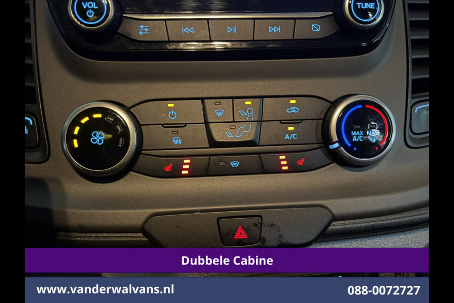 Ford Transit Custom 2.0 TDCI 131pk Automaat L2H1 Dubbele Cabine Euro6 Airco | 6-Zits | Camera | Apple Carplay | Adaptieve Cruisecontrol LED, Android Auto, Trekhaak, Stoelverwarming, Verwarmde voorruit, Parkeersensoren, Achterklep