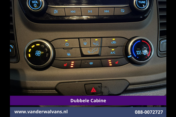 Ford Transit Custom 2.0 TDCI 131pk Automaat L2H1 Dubbele Cabine Euro6 Airco | 6-Zits | Camera | Apple Carplay | Adaptieve Cruisecontrol LED, Android Auto, Trekhaak, Stoelverwarming, Verwarmde voorruit, Parkeersensoren, Achterklep