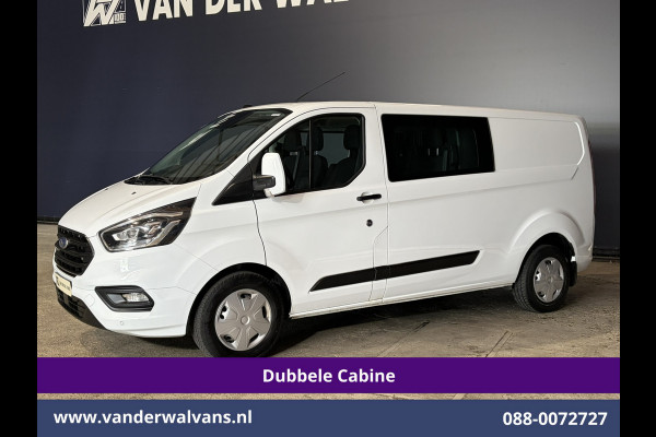 Ford Transit Custom 2.0 TDCI 131pk Automaat L2H1 Dubbele Cabine Euro6 Airco | 6-Zits | Camera | Apple Carplay | Adaptieve Cruisecontrol LED, Android Auto, Trekhaak, Stoelverwarming, Verwarmde voorruit, Parkeersensoren, Achterklep