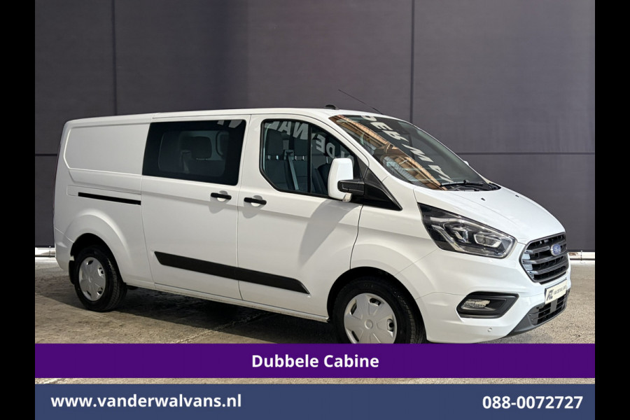 Ford Transit Custom 2.0 TDCI 131pk Automaat L2H1 Dubbele Cabine Euro6 Airco | 6-Zits | Camera | Apple Carplay | Adaptieve Cruisecontrol LED, Android Auto, Trekhaak, Stoelverwarming, Verwarmde voorruit, Parkeersensoren, Achterklep