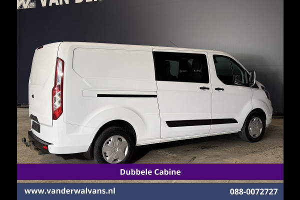 Ford Transit Custom 2.0 TDCI 131pk Automaat L2H1 Dubbele Cabine Euro6 Airco | 6-Zits | Camera | Apple Carplay | Adaptieve Cruisecontrol LED, Android Auto, Trekhaak, Stoelverwarming, Verwarmde voorruit, Parkeersensoren, Achterklep