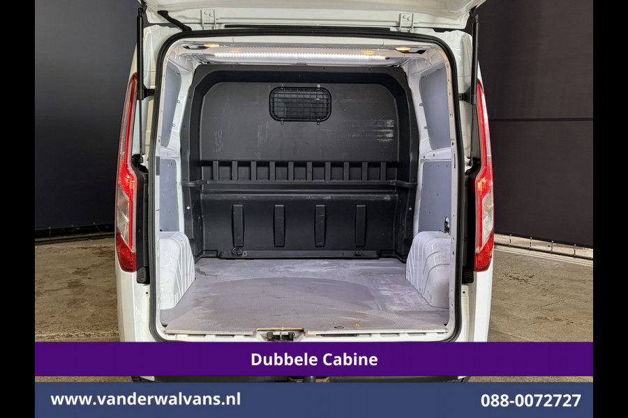 Ford Transit Custom 2.0 TDCI 131pk Automaat L2H1 Dubbele Cabine Euro6 Airco | 6-Zits | Camera | Apple Carplay | Adaptieve Cruisecontrol LED, Android Auto, Trekhaak, Stoelverwarming, Verwarmde voorruit, Parkeersensoren, Achterklep