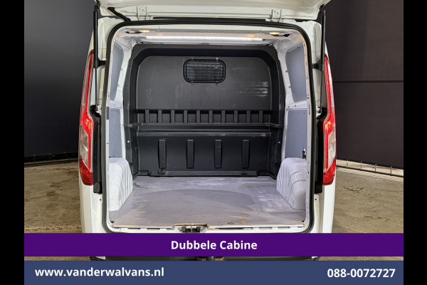 Ford Transit Custom 2.0 TDCI 131pk Automaat L2H1 Dubbele Cabine Euro6 Airco | 6-Zits | Camera | Apple Carplay | Adaptieve Cruisecontrol LED, Android Auto, Trekhaak, Stoelverwarming, Verwarmde voorruit, Parkeersensoren, Achterklep