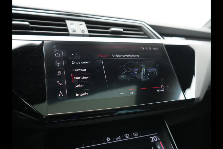Audi e-tron 50 Quattro S Line 71 kWh 313pk Dealer O.H. | Panodak | Luchtvering | Head Up | Adaptive Cruise | Bang & Olufsen | Camera | Matrix LED | Alcantara Sportstoelen Memory & Verwarmd | Sfeerverlichting | Apple Carplay | Keyless | Blis |
