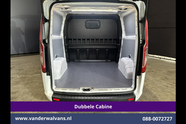 Ford Transit Custom 2.0 TDCI 130pk Automaat L2H1 Dubbele cabine Euro6 Airco | 6-Zits | Camera | Navigatie | LED Apple Carplay, Android Auto, Cruisecontrol, Stoelverwarming, Verwarmde voorruit, Trekhaak, Parkeersensoren, Achterklep