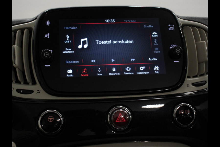 Fiat 500C 1.0 Hybrid Bellavita Navigatie  Climate Control  Apple Carplay/Android Auto  Dab Digitale Cockpit Parkeer sensoren