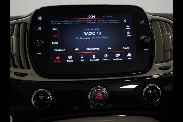 Fiat 500C 1.0 Hybrid Bellavita Navigatie  Climate Control  Apple Carplay/Android Auto  Dab Digitale Cockpit Parkeer sensoren
