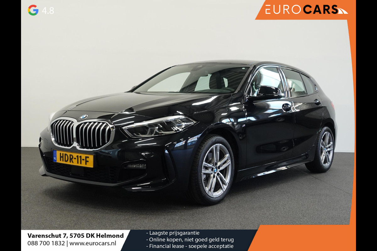 BMW 1-serie 118i M-Sport Automaat Digitale Cockpit Climate control Stoel verwarming LED  Sfeer verlichting Lichtmetalen velgen Navigatie Apple carplay/ Android auto Parkeersensoren