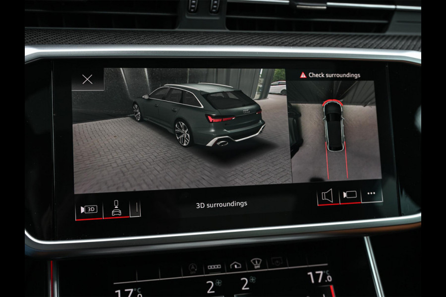 Audi A6 Avant RS 6 TFSI quattro | Panoramadak | Achterasbesturing | 360 Camera | HUD | B&O | Carbon Inleg | Sportdifferentieel | Stoelverwarming + Ventilatie | Luchtvering | Soft Close | Stuurverwarming |