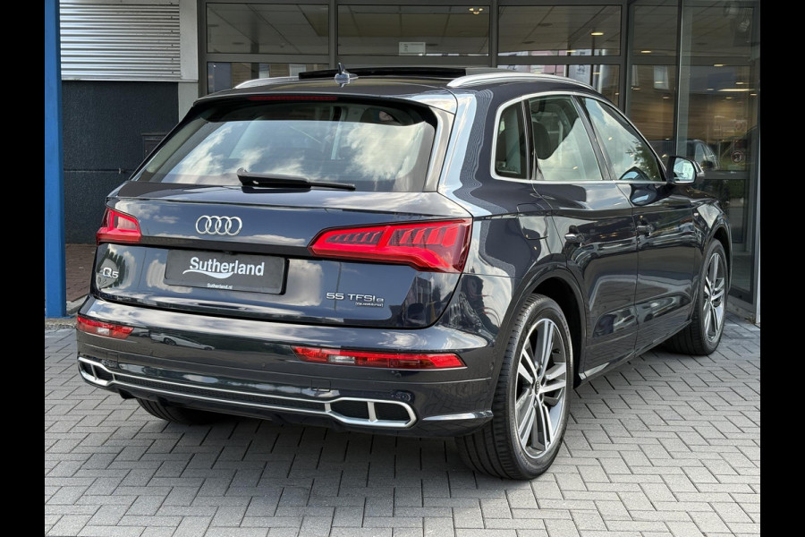 Audi Q5 55 TFSI e quattro S line 367pk  | VOL! | Panoramadak | Trekhaak wegklapbaar | Matrix LED | 360 graden camera | Geheugenstoel | Luchtvering | Head up Display | Stoelverwarming | Virtual cockpit | Adaptive cruise control | Massagestoel