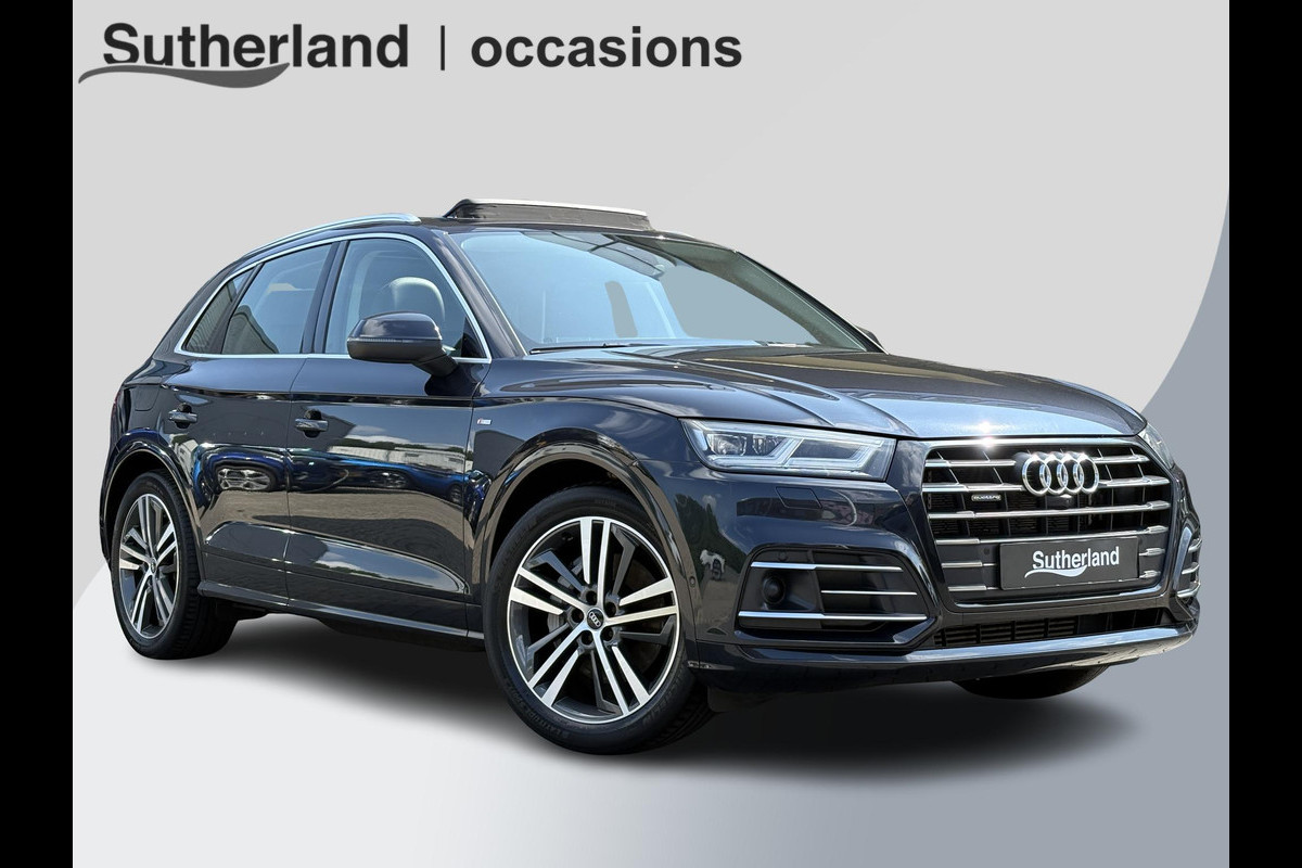 Audi Q5 55 TFSI e quattro S line 367pk  | VOL! | Panoramadak | Trekhaak wegklapbaar | Matrix LED | 360 graden camera | Geheugenstoel | Luchtvering | Head up Display | Stoelverwarming | Virtual cockpit | Adaptive cruise control | Massagestoel