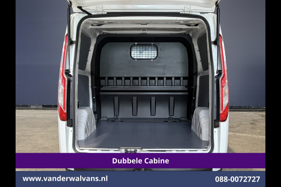 Ford Transit Custom 2.0 TDCI 131pk Automaat L2H1 Dubbele Cabine Euro6 Airco | Xenon | 6-Zits | Camera | Apple Carplay | Adaptieve Cruisecontrol LED, Android Auto, Trekhaak, Stoelverwarming, Verwarmde voorruit, Parkeersensoren, Achterklep