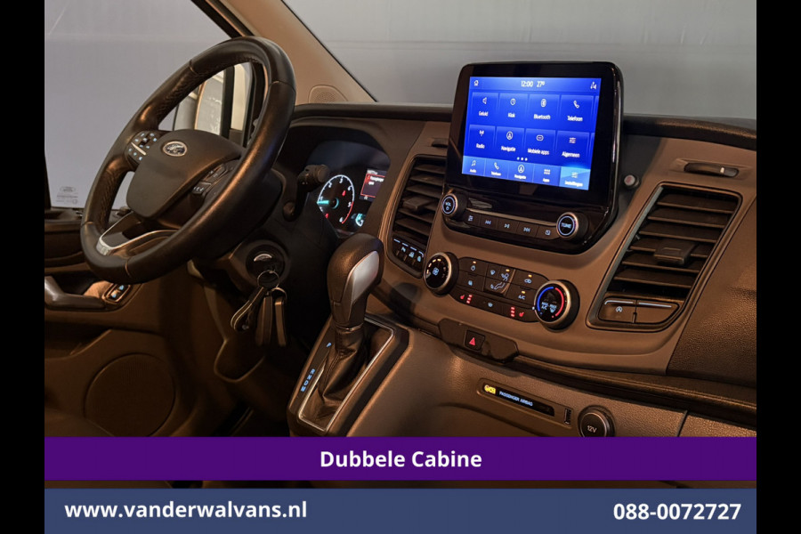 Ford Transit Custom 2.0 TDCI 131pk Automaat L2H1 Dubbele Cabine Euro6 Airco | Xenon | 6-Zits | Camera | Apple Carplay | Adaptieve Cruisecontrol LED, Android Auto, Trekhaak, Stoelverwarming, Verwarmde voorruit, Parkeersensoren, Achterklep