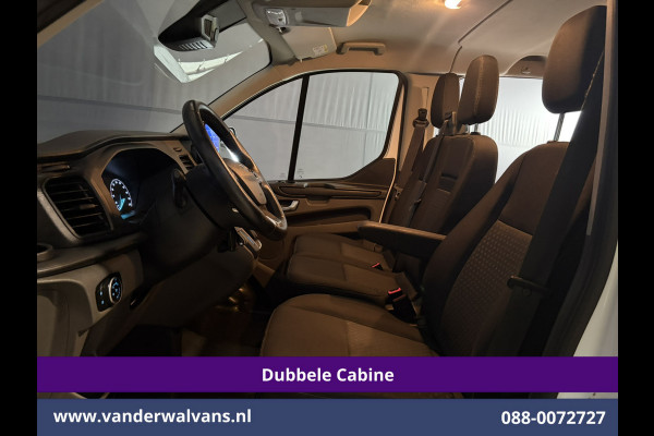 Ford Transit Custom 2.0 TDCI 131pk Automaat L2H1 Dubbele Cabine Euro6 Airco | Xenon | 6-Zits | Camera | Apple Carplay | Adaptieve Cruisecontrol LED, Android Auto, Trekhaak, Stoelverwarming, Verwarmde voorruit, Parkeersensoren, Achterklep