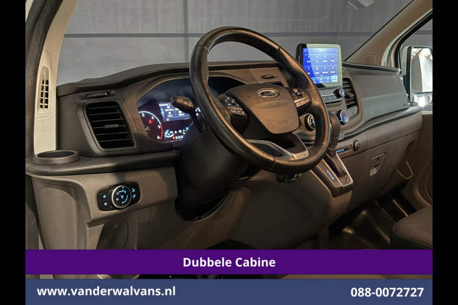 Ford Transit Custom 2.0 TDCI 131pk Automaat L2H1 Dubbele Cabine Euro6 Airco | Xenon | 6-Zits | Camera | Apple Carplay | Adaptieve Cruisecontrol LED, Android Auto, Trekhaak, Stoelverwarming, Verwarmde voorruit, Parkeersensoren, Achterklep