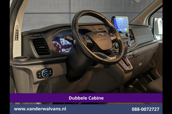 Ford Transit Custom 2.0 TDCI 131pk Automaat L2H1 Dubbele Cabine Euro6 Airco | Xenon | 6-Zits | Camera | Apple Carplay | Adaptieve Cruisecontrol LED, Android Auto, Trekhaak, Stoelverwarming, Verwarmde voorruit, Parkeersensoren, Achterklep