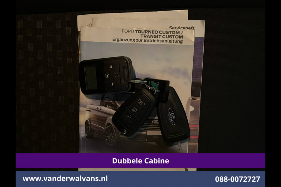 Ford Transit Custom 2.0 TDCI 131pk Automaat L2H1 Dubbele Cabine Euro6 Airco | Xenon | 6-Zits | Camera | Apple Carplay | Adaptieve Cruisecontrol LED, Android Auto, Trekhaak, Stoelverwarming, Verwarmde voorruit, Parkeersensoren, Achterklep