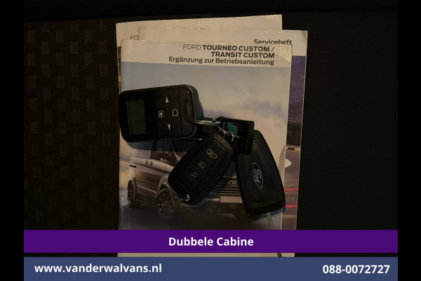 Ford Transit Custom 2.0 TDCI 131pk Automaat L2H1 Dubbele Cabine Euro6 Airco | Xenon | 6-Zits | Camera | Apple Carplay | Adaptieve Cruisecontrol LED, Android Auto, Trekhaak, Stoelverwarming, Verwarmde voorruit, Parkeersensoren, Achterklep