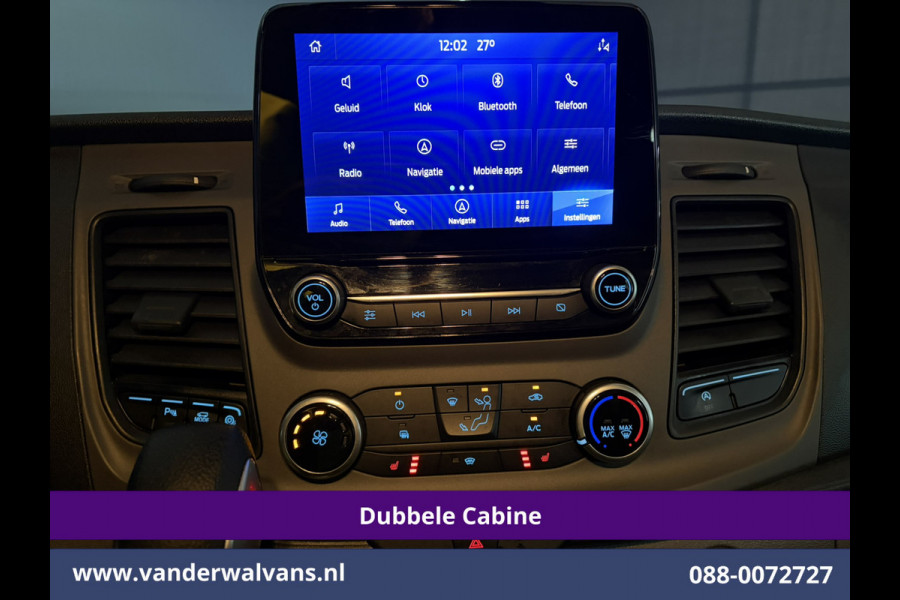 Ford Transit Custom 2.0 TDCI 131pk Automaat L2H1 Dubbele Cabine Euro6 Airco | Xenon | 6-Zits | Camera | Apple Carplay | Adaptieve Cruisecontrol LED, Android Auto, Trekhaak, Stoelverwarming, Verwarmde voorruit, Parkeersensoren, Achterklep