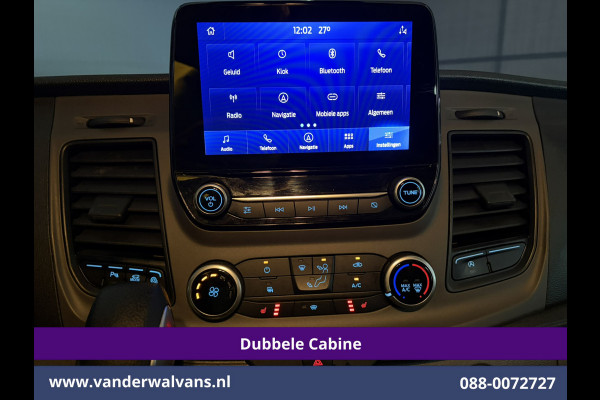 Ford Transit Custom 2.0 TDCI 131pk Automaat L2H1 Dubbele Cabine Euro6 Airco | Xenon | 6-Zits | Camera | Apple Carplay | Adaptieve Cruisecontrol LED, Android Auto, Trekhaak, Stoelverwarming, Verwarmde voorruit, Parkeersensoren, Achterklep