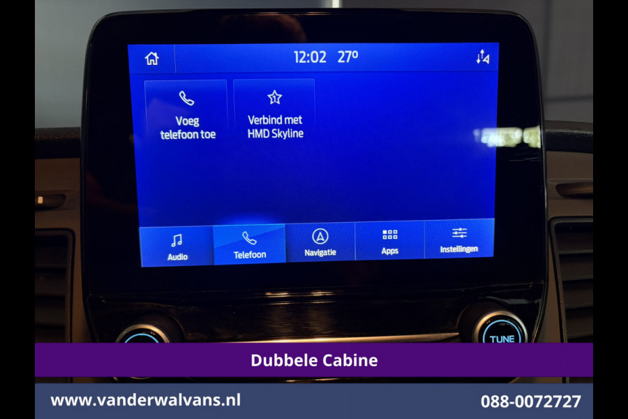 Ford Transit Custom 2.0 TDCI 131pk Automaat L2H1 Dubbele Cabine Euro6 Airco | Xenon | 6-Zits | Camera | Apple Carplay | Adaptieve Cruisecontrol LED, Android Auto, Trekhaak, Stoelverwarming, Verwarmde voorruit, Parkeersensoren, Achterklep
