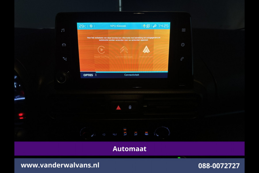 Citroën Berlingo 1.2 PureTech 130pk Automaat Benzine L1H1 Euro6 Airco | 3-Zits | Navigatie | Camera | Apple Carplay Cruisecontrol, Android Auto, Parkeersensoren