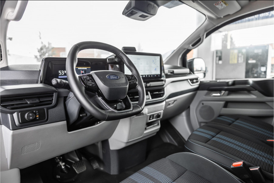 Ford E-Transit Custom 340 L2H1 Sport 71 kWh | Driving Assistant | 360 Camera | DSS LED | B&O | L+R Schuifdeur | CarPlay | Navigatie | 3-Zitter | Elek stoelen