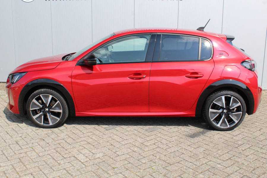 Peugeot e-208 EV GT Première 1 fase 50 kWh ELEKTRISCH ! Zeer nette en goed onderhouden wagen ! Autm.airco, dodehoek assistent, cruise control, metallic lak, LM wielen, navigatie, telefoon voorb., USB, digitaal dashb., LED verl. etc