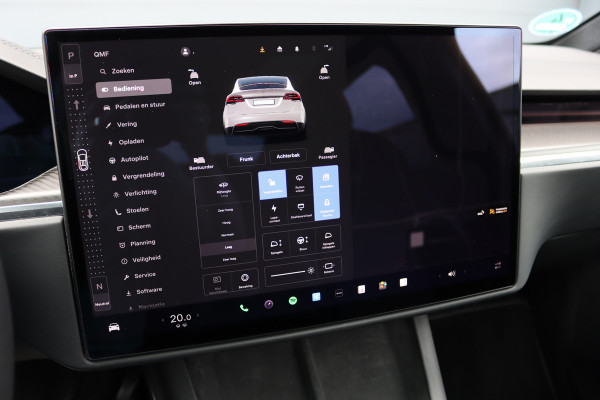 Tesla Model X Plaid AWD 6p. 100kWh | 1020pk | 71.500,- ex BTW | Luchtvering | Autopilot | Carbon | Trekhaak | Stoelventilatie | Leder | Sterrenhemel | Display Achter | Verwarmd Stuurwiel |