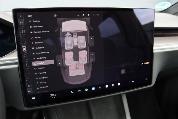 Tesla Model X Plaid AWD 6p. 100kWh | 1020pk | 71.500,- ex BTW | Luchtvering | Autopilot | Carbon | Trekhaak | Stoelventilatie | Leder | Sterrenhemel | Display Achter | Verwarmd Stuurwiel |