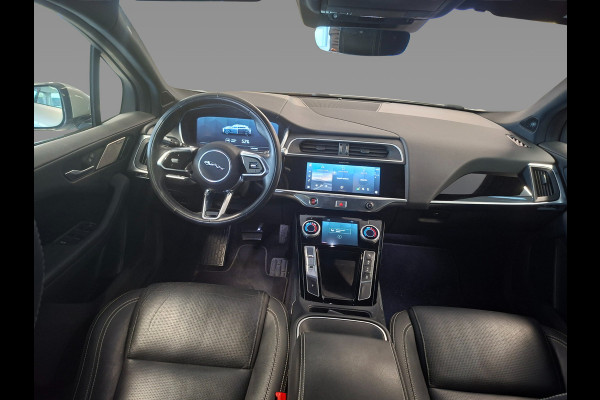 Jaguar I-PACE EV320 SE Business Pack 90 kWh / SoH 89.7% / 3fase Laden / Trekhaak / Panoramadak / 360Camera / Leder / 20'' / Meridian / Keyless / Stuur+Stoelverwarming / Dodehoek / DAB / Cruise Control