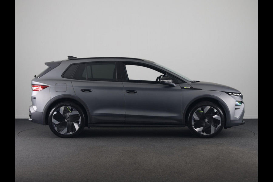 Škoda Elroq 85x RS 340pk 4x4 | Matt Grey | 340 PK | Warmtepomp | Adaptief onderstel | 21" lichtmetaal |