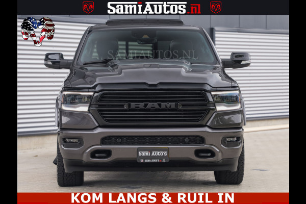 Dodge Ram SPORT LARAMIE 5.7 V8 HEMI | LUCHTVERING | 2023 | PANODAK | GROOTSCHERM | DC | TOP KLEUR GRANITE | CREW CAB | DUBBELE CABINE | 5 PERSOONS |